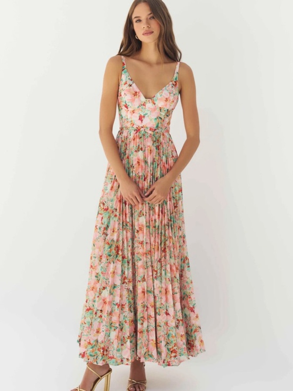 NWT Hutch Kylan floral pleated maxi dress - Picture 10 of 11